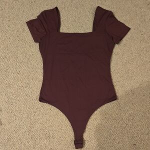 Klassy Network Women's Burgundy Bodysuit